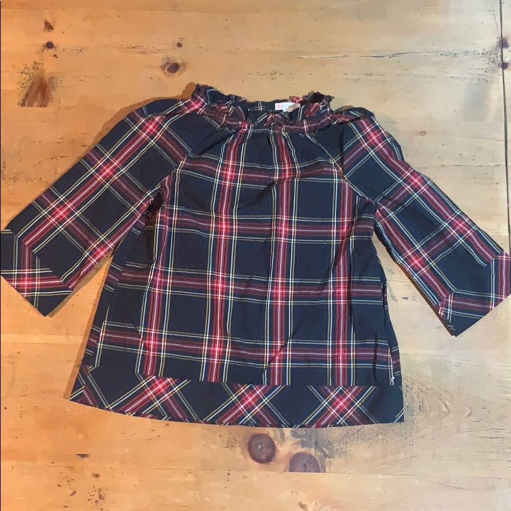J. Crew Girls Plaid Blouse